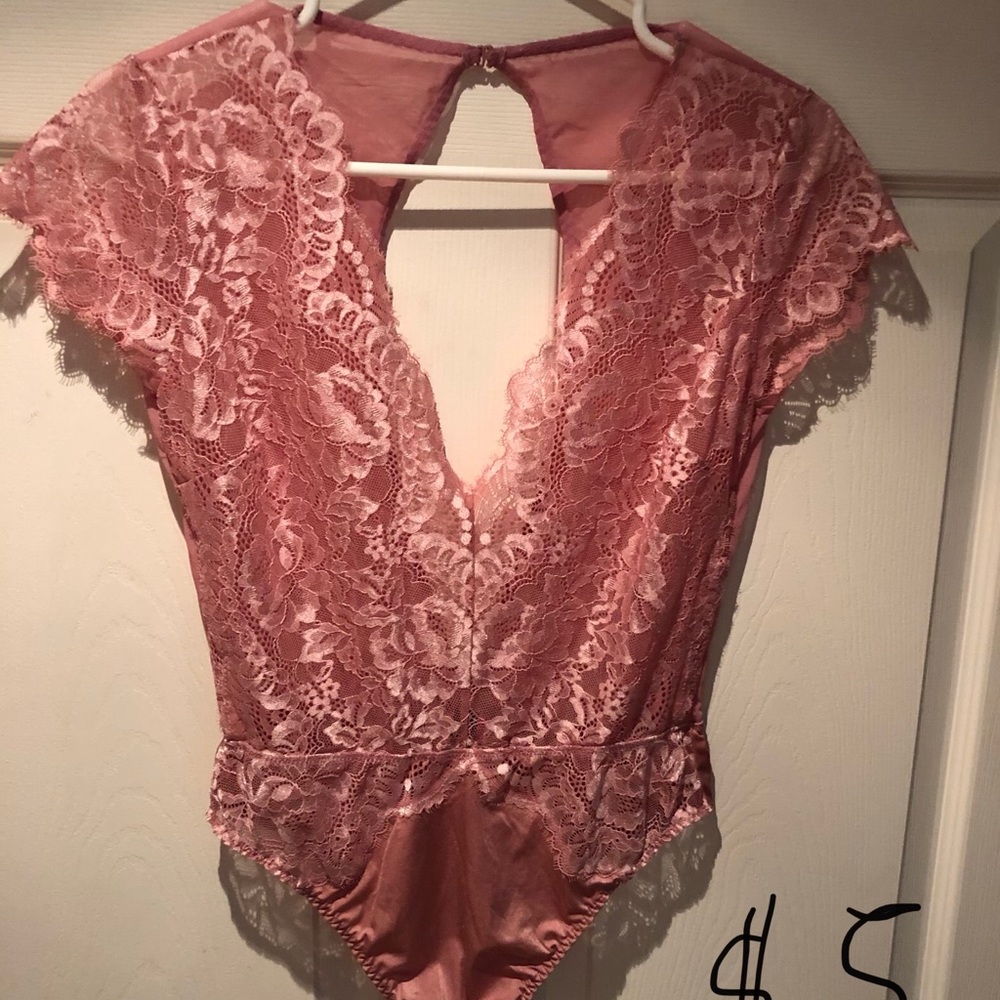 Blush pink lace  la senza bodysuit
